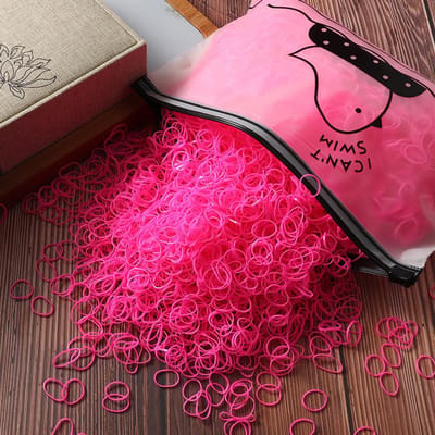 1000 stuks Haarelastiekjes, Zachte Elastische Haarelastieken Voor Eenmalige Haarkapsels Haarproducten Haaraccessoires Voor Vrouwen Meisjes red