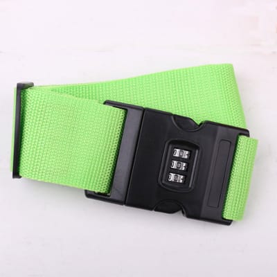 Kofferriem met cijfer slot, 2 stuks bagageriem, bagagestrap, verstelbare, kofferriemen met gesp, bagageriem, bagageriem,205cmX5cm--Reizen-Fluoriserend Groen