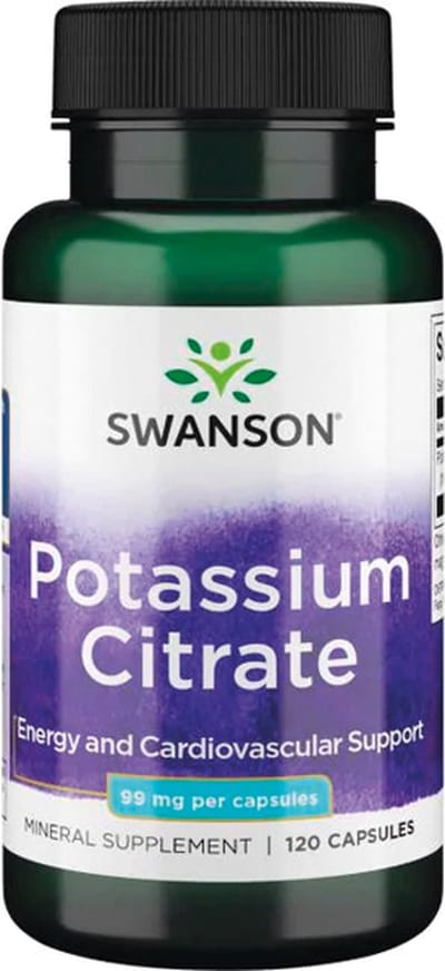 Swanson Health Mineralen - Kalium Potassium Citrate - 99mg - 120 Capsules