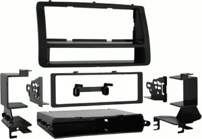 1-DIN radiopaneel met opbergvak Toyota Corolla 2002-2007 zwart (METRA)