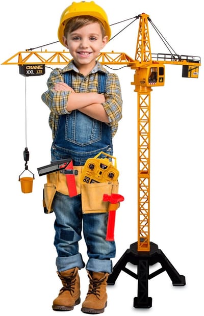 Jamara RC voertuig - 406320 RC Torenkraan XXL 128 met Licht en Geluid - 9 Functies - 128cm hoog - 2,4GHz RC Model Kant en Klaar - Jamara