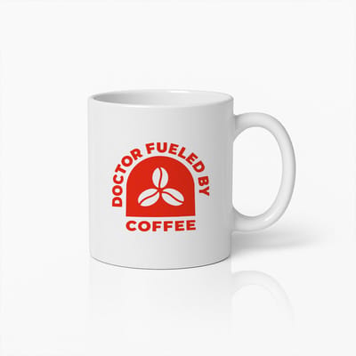 Dokter Aangedreven door Koffie Mok 330ml – Grappige Medische Koffiebeker – Perfect Cadeau voor Artsen, Verpleegkundigen en Zorgmedewerkers