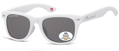 Montana 967A- Kinder Zonnebril-Wayfarer-Wit kunststof- Lensbreedte 46 mm