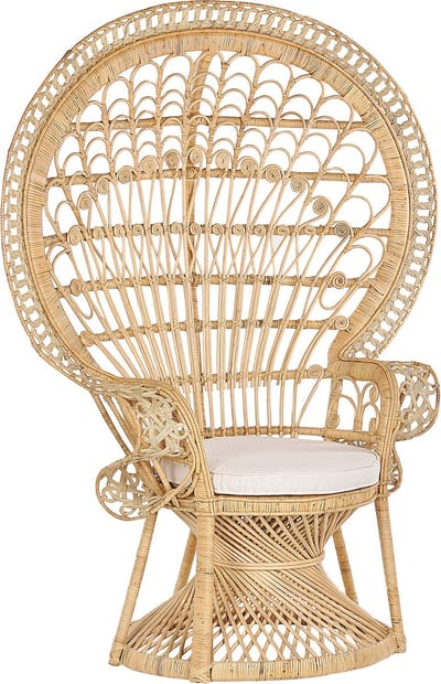 EMMANUELLE - Fauteuil - Natuurlijk - Rotan