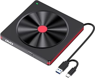 Externe DVD Speler - Externe DVD Speler voor Laptop - Externe DVD Speler en Brander - USB 3.0 - 8X - Zwart
