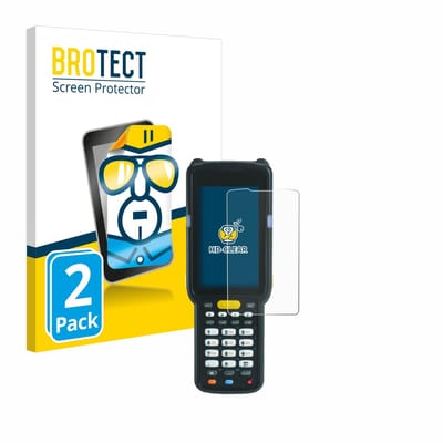 BROTECT - Screenprotector voor Zebra MC3300X - Folie Beschermfolie transparant 2 Stuks