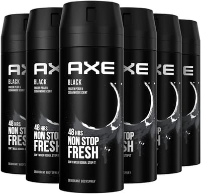Axe Black Deodorant spray - 6 x 150 ml - Voordeelverpakking
