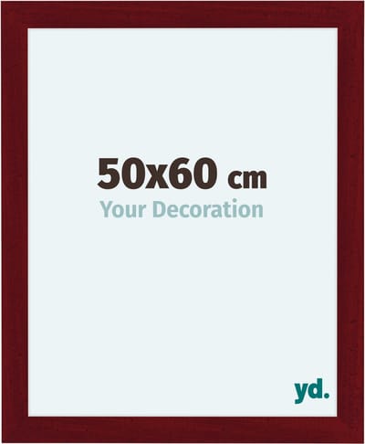 Your Decoration - Fotolijst 50x60 cm - MDF - Wijnrood Geveegd - Como