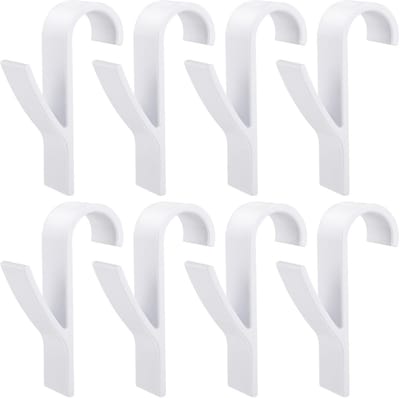 Dailygoods- Radiatorhaken 8 Stuks - Sterke Haken - Handdoekhouder - Ruimtebesparend - Duurzaam ABS-Kunststof - Eenvoudig te Bevestigen - Wandhaken