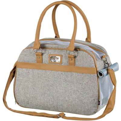 Hondentas Trixie Helen - Grijs, Ventilatiegaas, 19x28x40 cm, Maximaal 10 kg