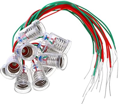 E10 fitting met kabel 12 stuks voor LED-licht en elektrische testen