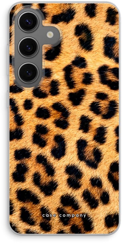 Case Company® - Hoesje geschikt voor Samsung Galaxy S24 hoesje - Luipaard - Soft Cover Telefoonhoesje - Bescherming aan alle Kanten en Schermrand