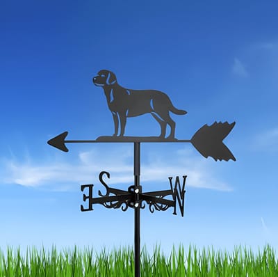 Metalen Windspinner met Dierenmotief - Smeedijzeren Tuin Decoratie voor Buiten - Ornament voor Daktuinen & Binnenplaatsen-Hooglandterriër-Belle‘s product-Belle's product