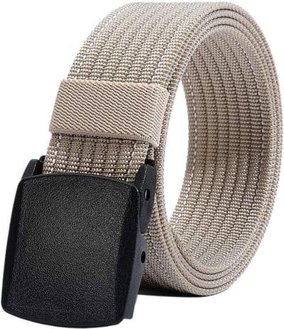 Riem voor heren, gesp van kunststof, volledig verstelbare riem voor het werk, 130 cm