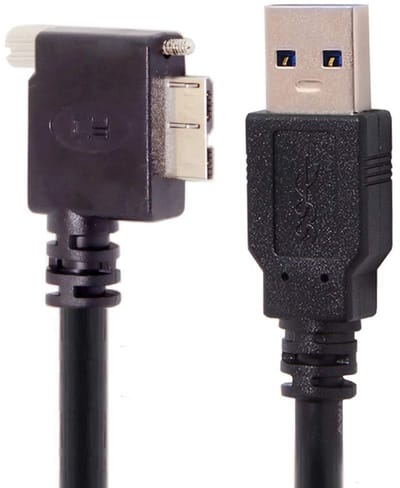 Dailygoody - USB Hoekkabel - 5m Micro USB - Geschikt voor Industriële Camera's - 90 Graden Aansluiting - Ideaal voor Beveiligingscamera's - Hoogwaardi...