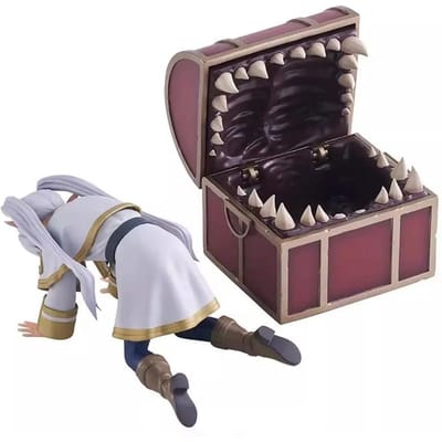 Authentique 12cm Frieren L'Aventure Lointaine Frieren Boîte au Trésor Monstre Figurine Anime Jouet Haute Qualité Fern Stopper Nouilles Figurine d'Action black