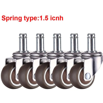 5 stuks plug-in zwenkwielen dia 50 mm zachte rubberen TPE zwenkwielen voor vervangende bureaustoelwielen voor meubels CHINA