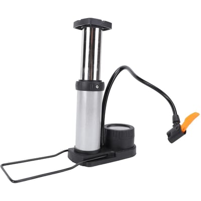 Fietspomp Miniatuur Fiets Voetpomp Bandenpomp voor Elektrische Fiets Motorfiets Auto Zilver gray