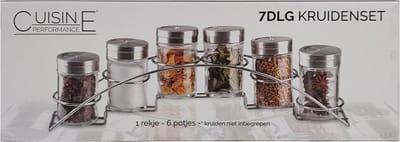 Kruidenrek - 7 delig - RVS en glas