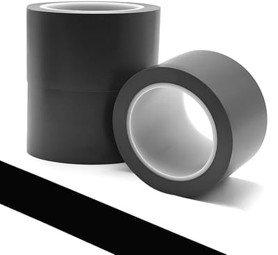 Afzetband zwart geel 50 mm x 33 m PVC plakband veiligheidstape