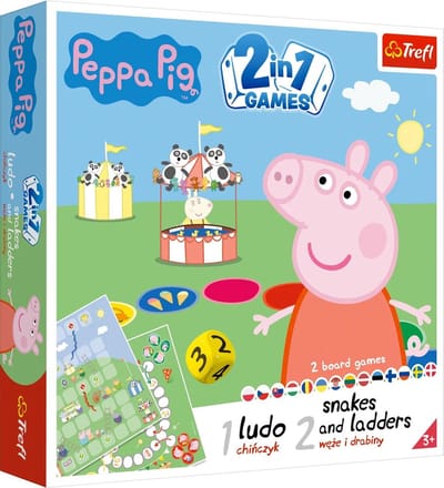 Peppa Pig 2 in 1 Ludo & Snakes and Ladders Bordspel Familie