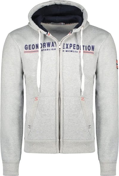 Gasille Vest Met Capuchon En Rits Lichtgrijs Geographical - L