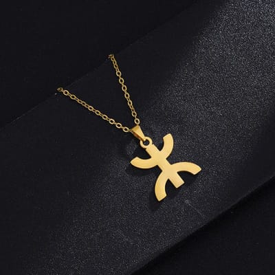 Yiluocd Colliers Symboles Berbères Vintage Afrique Pour Femmes Bijoux Berbères Kabyles Lettre Amazighe Amulette Puissante Ethnique black