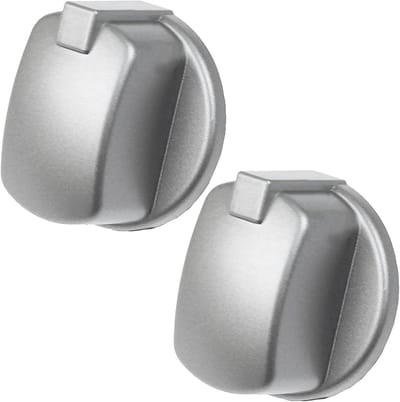 Fornuis Oven Knoppen - Schakelknop Controleknop - Oven Reparatie - Roestvrij Staal - 2 stuks - Zilver