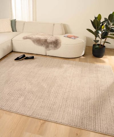 Vloerkleed strepen - Fancy Lines zandkleur 80x150