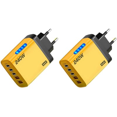 240W Snelle Oplader PD USB-Oplader Snel Telefoon Oplaadadapter 5 Poorten Muuradapter EU-Stekker EU plug
