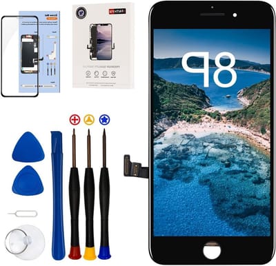 Vervangend LCD Scherm voor iPhone 8 Plus, 5.5 Inch Full HD 3D Touch Digitizer met Adhesief en Reparatietools, Compatibel met Model AA1864 A1897 en A1898