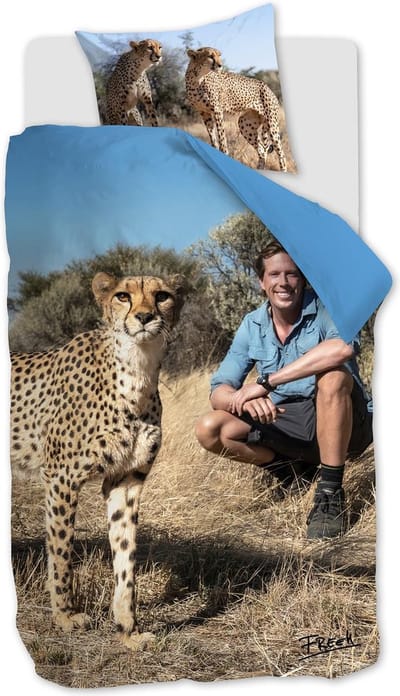 FREEK VONK Safari Survival dekbedovertrek - Eenpersoons - 140x200 - Zand