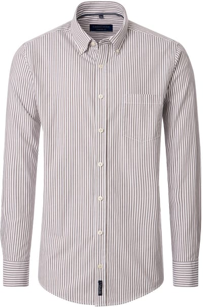 CASA MODA Sport comfort fit overhemd - Oxford - gestreept - Strijkvriendelijk - Boordmaat: 39 - 40