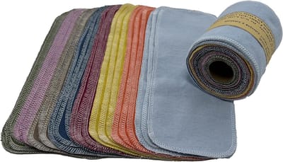 Herbruikbare Toiletrollen - Wasbare Doeken - Duurzaam Huishouden - Zacht Katoen Flanel - 24 Stuks - Regenboog Kleuren