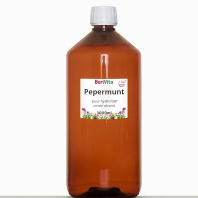 Pepermuntwater Liter - Puur - Zonder Alcohol - Zuiverende Natuurlijke Toner - Pepermunt Water Hydrolaat