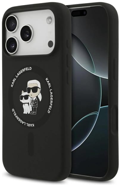 Karl Lagerfeld Silicone Case Karl&Choupette Ring Magsafe Voor Iphone 17