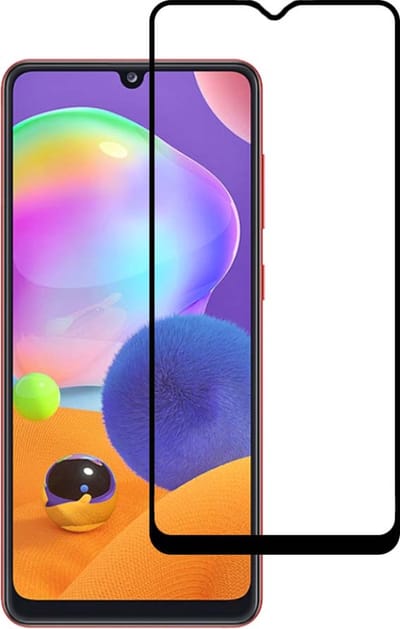 Smartphonica Samsung Galaxy A31 full cover tempered glass screenprotector van gehard glas met afgeronde hoeken geschikt voor Samsung Galaxy A31