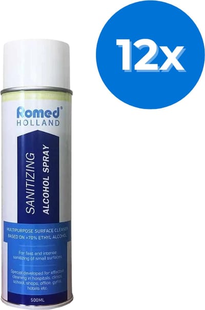 Romed alcoholspray 500ml - Set van 12 doosjes Romed