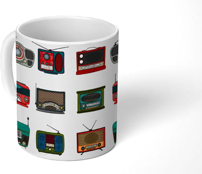 Mok - Koffiemok - Retro - Radio - Design - Mokken - 350 ML - Beker - Koffiemokken - Theemok