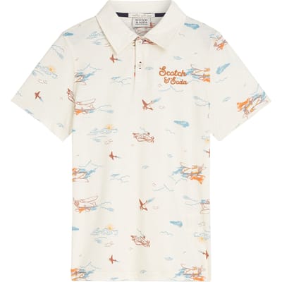 Scotch & Soda Boys Polo Natural Taglia: M | Camicie Outlet | kids