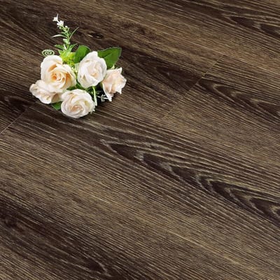 Zelfklevende PVC Vloertegels - 15 Stuks - Donker Houtlook - Vinyl Vloerstickers voor Keuken en Badkamer - Vintage Design - 90 x 15 cm