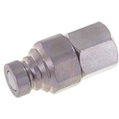Stalen DN 6.3 Vlakdichtende Koppeling Insteeknippel G 1/4 inch Binnendraad ISO 16028 CEJN D 16.2mm