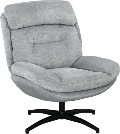 Draaibare Fauteuil - Relaxstoel Lounge - Woonkamer Ontspanning - 360 Graden Draaibaar - 79x98x91 cm - Grijs