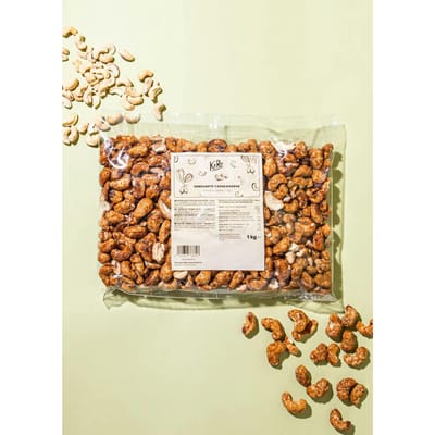 Geroosterde cashewnoten salted caramel 12 x 1 kg