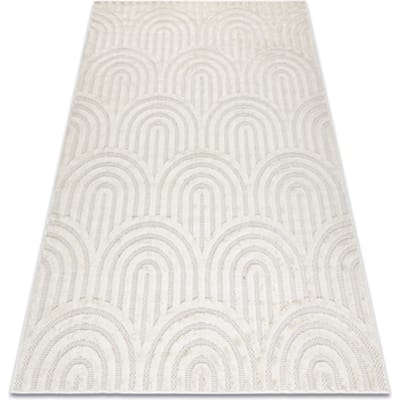 Kleden Rugsx Tapijt SANTO SISAL 0537 geometrisch wit 80x150 cm