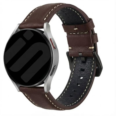 Strap-it Leren Bandje (24mm) geschikt voor Garmin Fenix 9 (Pro) 51mm / Fenix 8 (Pro) 51mm / Garmin Fenix 7x (Pro - Sapphire Solar) / Fenix 6x (Pro - Sapphire) / Fenix 5x (Plus) / Fenix 3 / Epix Pro (Gen 2 - 51mm) / Enduro 1-2-3 - Koffiebruin
