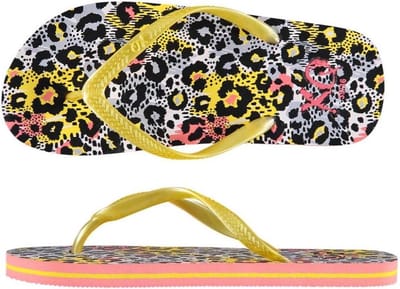 Xq Footwear Teenslippers Meisjes Geel/grijs Maat 25-26