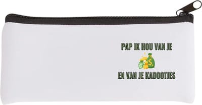 Akyol - pap ik hou van je en van je kadootjes Etui - Papa - vader met veel geld - vader cadeautjes - vaderdag - verjaardagscadeau - verjaardag - cadeau - geschenk - kado - gift - vader artikelen - 20 bij 9 cm