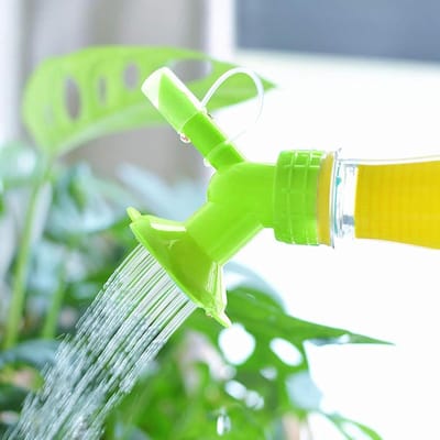 Waterfles Besproeiingskop - Plantenwater Tuit - Planten Water Geven - Twee Wateropties - 6x5x6 cm - Groen