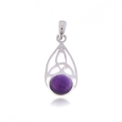 SilverGems Zilveren hanger met Amethist edelsteen